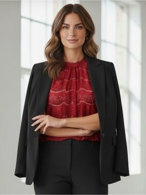 Red Lace Sleeveless Top